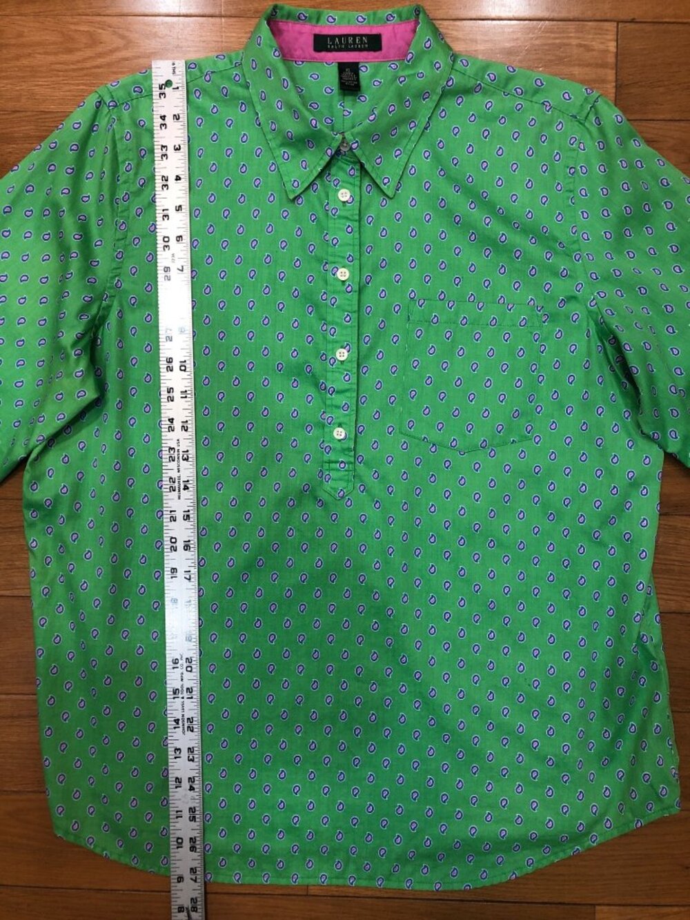 Lauren Ralph Lauren Cotton Green Pullover Polished Preppy Size XL - Picture 8 of 13